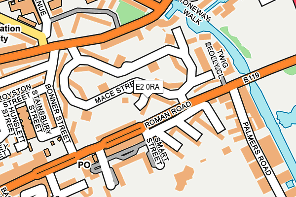 E2 0RA map - OS OpenMap – Local (Ordnance Survey)