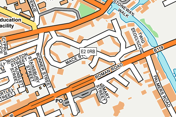 E2 0RB map - OS OpenMap – Local (Ordnance Survey)