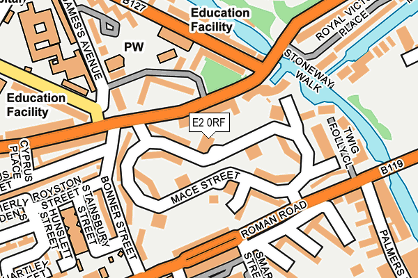 E2 0RF map - OS OpenMap – Local (Ordnance Survey)
