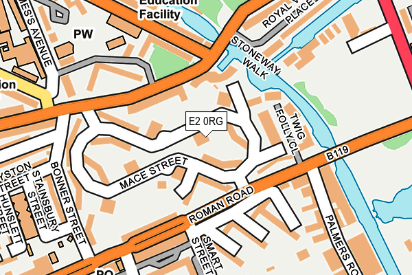 E2 0RG map - OS OpenMap – Local (Ordnance Survey)