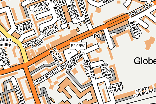 E2 0RW map - OS OpenMap – Local (Ordnance Survey)