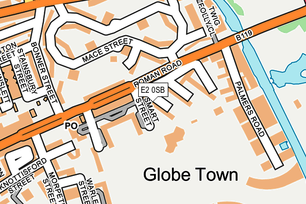 E2 0SB map - OS OpenMap – Local (Ordnance Survey)