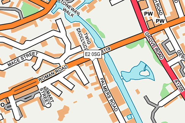 E2 0SG map - OS OpenMap – Local (Ordnance Survey)