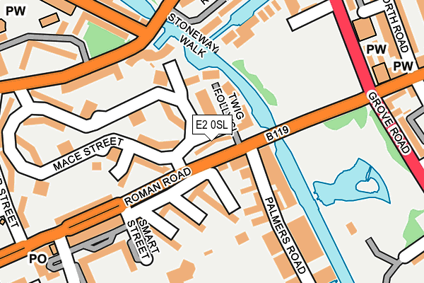 E2 0SL map - OS OpenMap – Local (Ordnance Survey)