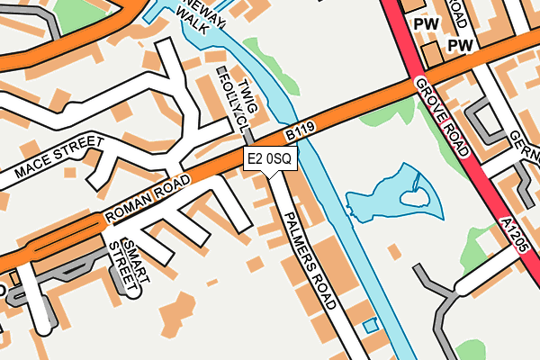 E2 0SQ map - OS OpenMap – Local (Ordnance Survey)