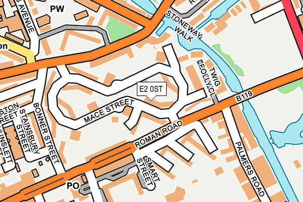 E2 0ST map - OS OpenMap – Local (Ordnance Survey)