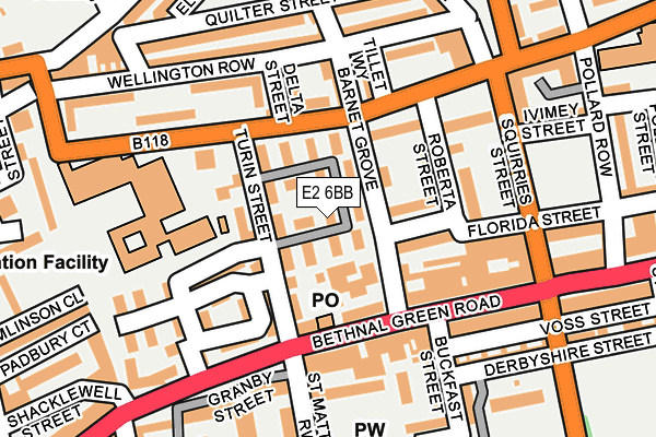 E2 6BB map - OS OpenMap – Local (Ordnance Survey)