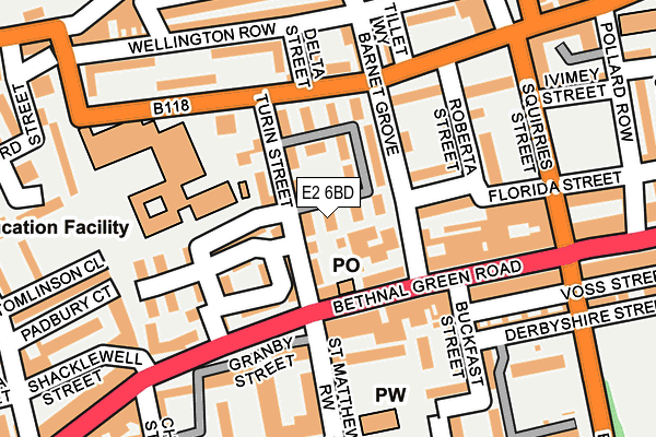 E2 6BD map - OS OpenMap – Local (Ordnance Survey)