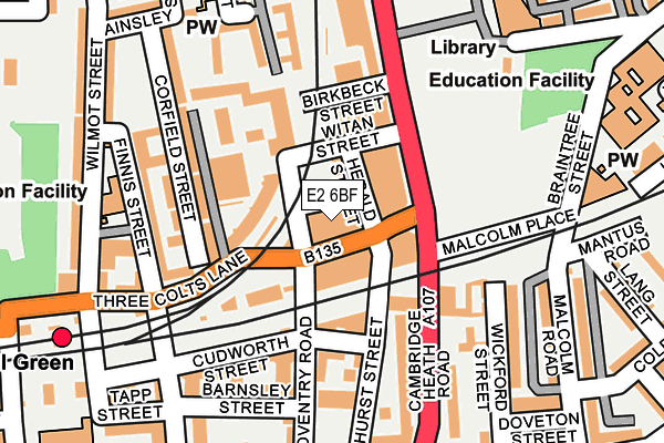 E2 6BF map - OS OpenMap – Local (Ordnance Survey)