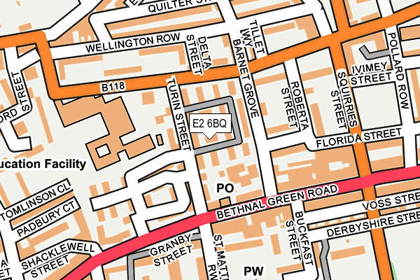 E2 6BQ map - OS OpenMap – Local (Ordnance Survey)