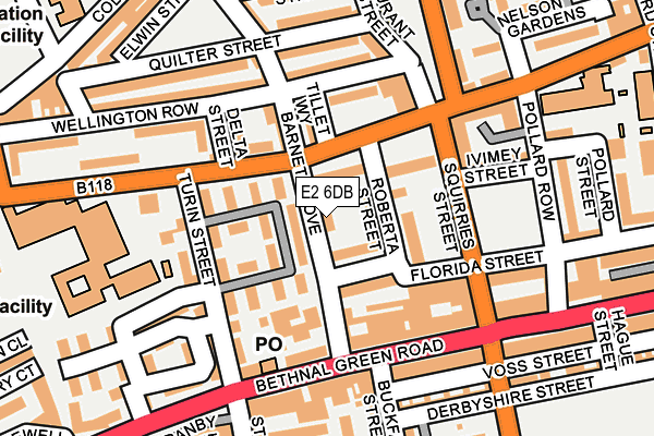 E2 6DB map - OS OpenMap – Local (Ordnance Survey)