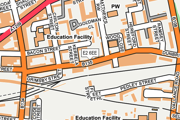 E2 6EE map - OS OpenMap – Local (Ordnance Survey)