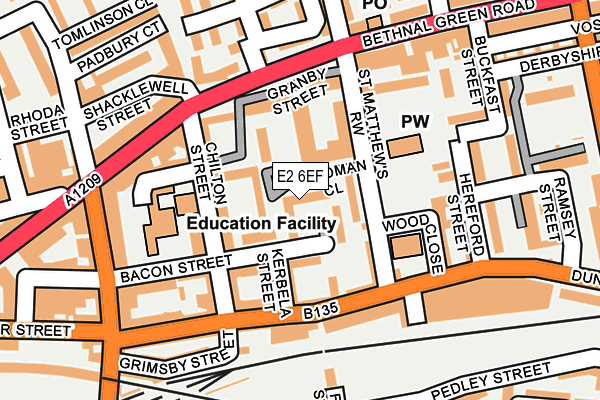 E2 6EF map - OS OpenMap – Local (Ordnance Survey)