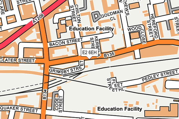 E2 6EH map - OS OpenMap – Local (Ordnance Survey)