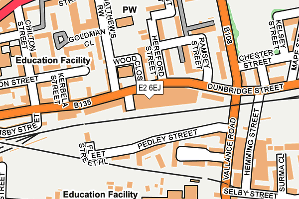 E2 6EJ map - OS OpenMap – Local (Ordnance Survey)