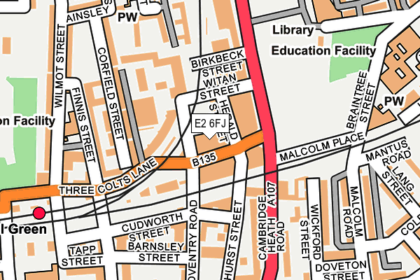 E2 6FJ map - OS OpenMap – Local (Ordnance Survey)