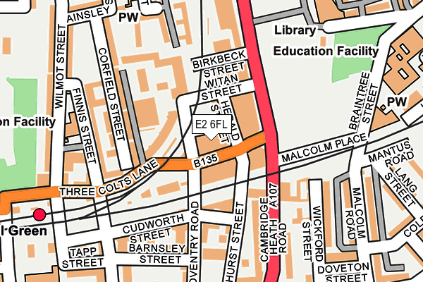 E2 6FL map - OS OpenMap – Local (Ordnance Survey)