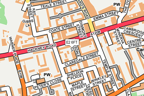 E2 6FT map - OS OpenMap – Local (Ordnance Survey)