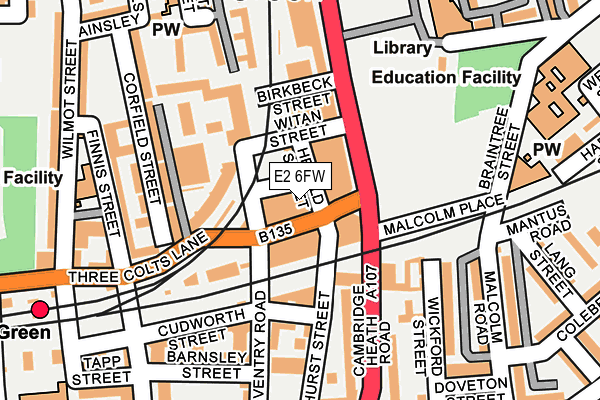 E2 6FW map - OS OpenMap – Local (Ordnance Survey)