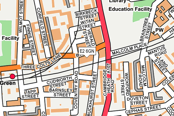 E2 6GN map - OS OpenMap – Local (Ordnance Survey)