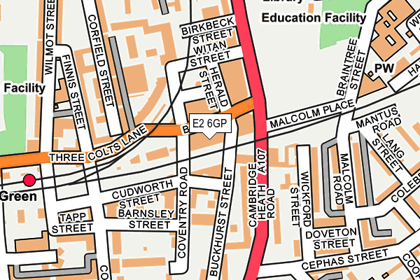 E2 6GP map - OS OpenMap – Local (Ordnance Survey)