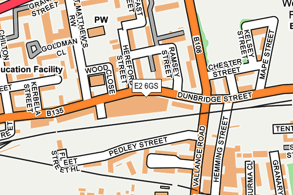 E2 6GS map - OS OpenMap – Local (Ordnance Survey)