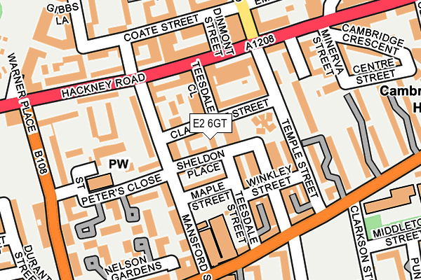 E2 6GT map - OS OpenMap – Local (Ordnance Survey)