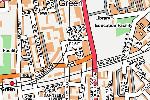 E2 6JT map - OS OpenMap – Local (Ordnance Survey)