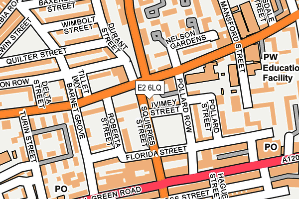E2 6LQ map - OS OpenMap – Local (Ordnance Survey)