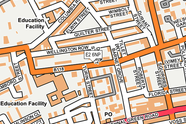 E2 6NP map - OS OpenMap – Local (Ordnance Survey)