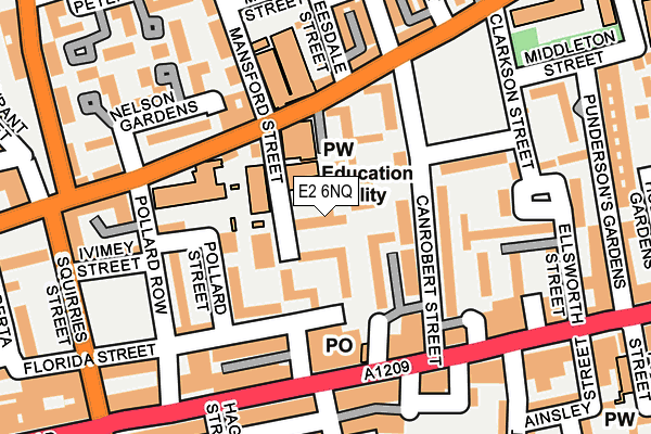 E2 6NQ map - OS OpenMap – Local (Ordnance Survey)