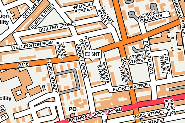 E2 6NT map - OS OpenMap – Local (Ordnance Survey)