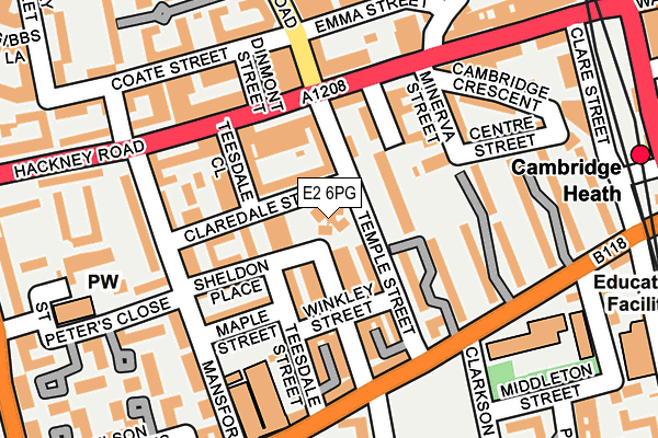 E2 6PG map - OS OpenMap – Local (Ordnance Survey)