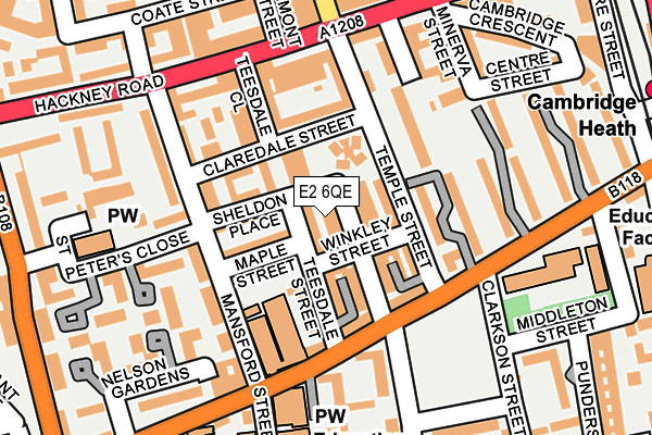 E2 6QE map - OS OpenMap – Local (Ordnance Survey)