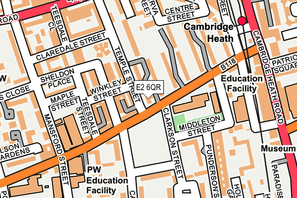 E2 6QR map - OS OpenMap – Local (Ordnance Survey)