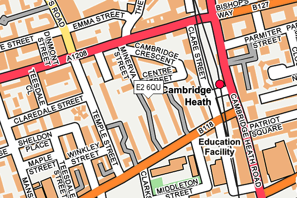 E2 6QU map - OS OpenMap – Local (Ordnance Survey)