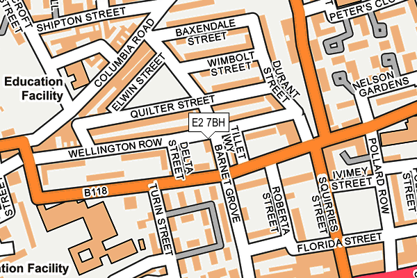 E2 7BH map - OS OpenMap – Local (Ordnance Survey)