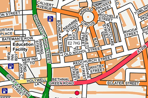 E2 7HG map - OS OpenMap – Local (Ordnance Survey)