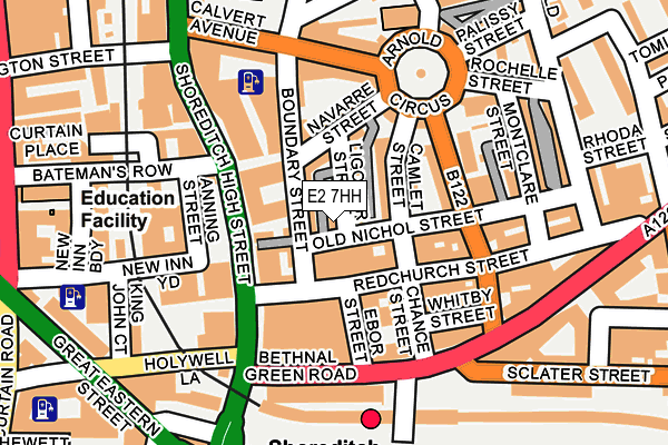 E2 7HH map - OS OpenMap – Local (Ordnance Survey)