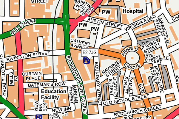 E2 7JG map - OS OpenMap – Local (Ordnance Survey)