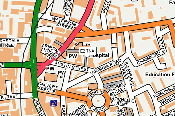 E2 7NA map - OS OpenMap – Local (Ordnance Survey)