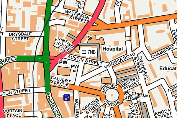 E2 7NB map - OS OpenMap – Local (Ordnance Survey)
