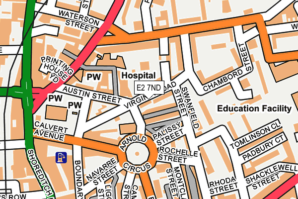 E2 7ND map - OS OpenMap – Local (Ordnance Survey)