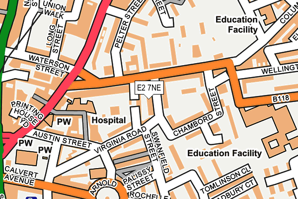 E2 7NE map - OS OpenMap – Local (Ordnance Survey)