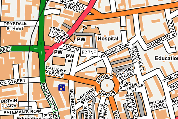 E2 7NF map - OS OpenMap – Local (Ordnance Survey)
