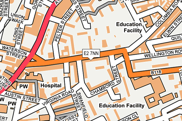 E2 7NN map - OS OpenMap – Local (Ordnance Survey)