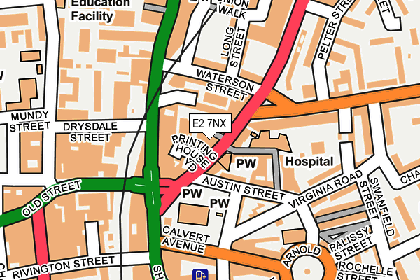 E2 7NX map - OS OpenMap – Local (Ordnance Survey)
