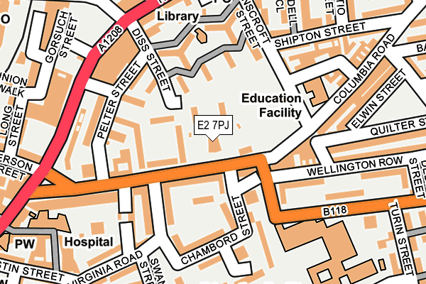 E2 7PJ map - OS OpenMap – Local (Ordnance Survey)