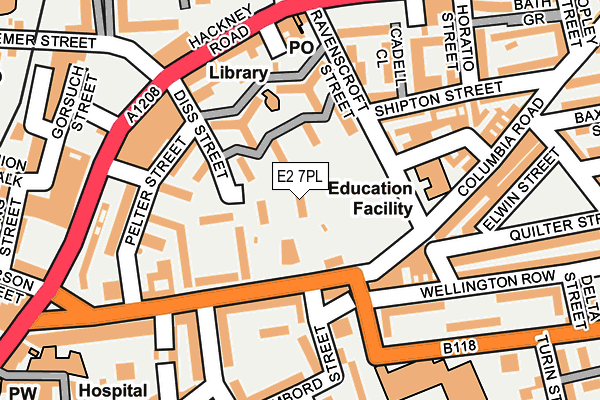 E2 7PL map - OS OpenMap – Local (Ordnance Survey)