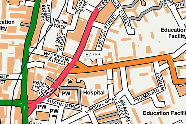 E2 7PP map - OS OpenMap – Local (Ordnance Survey)